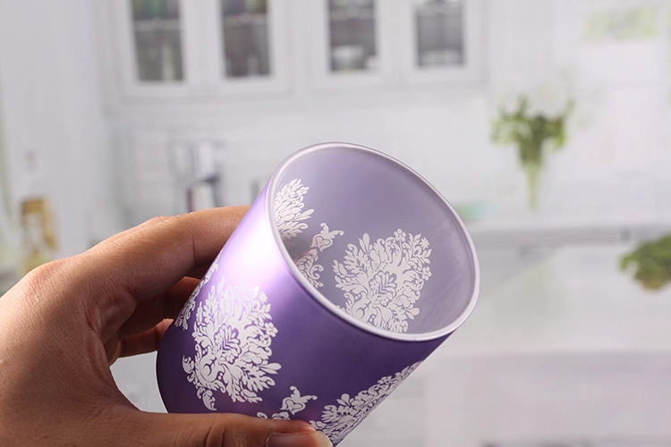 Glass candle container