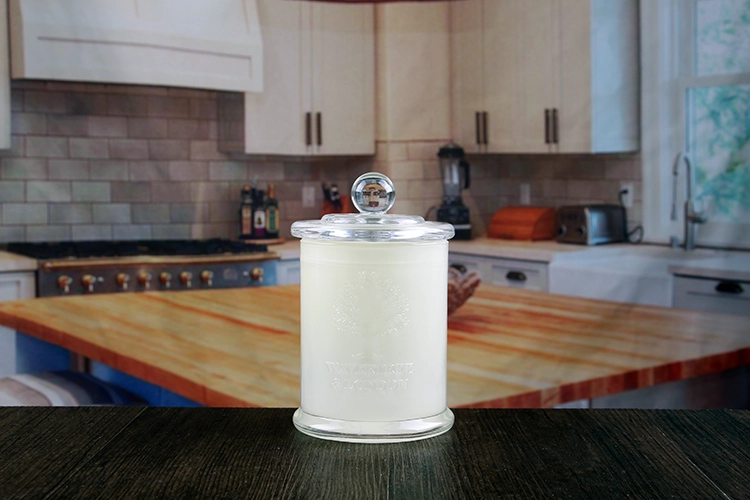 embossed glass candle holder