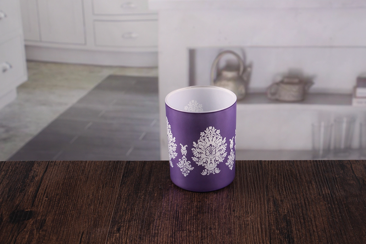 Glass candle container