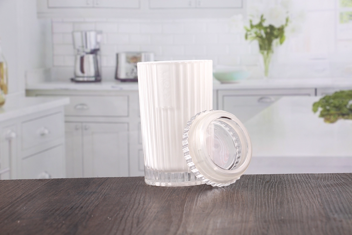 White candle jars
