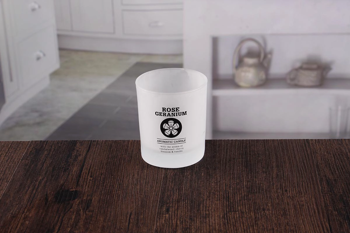 White votive candle holder