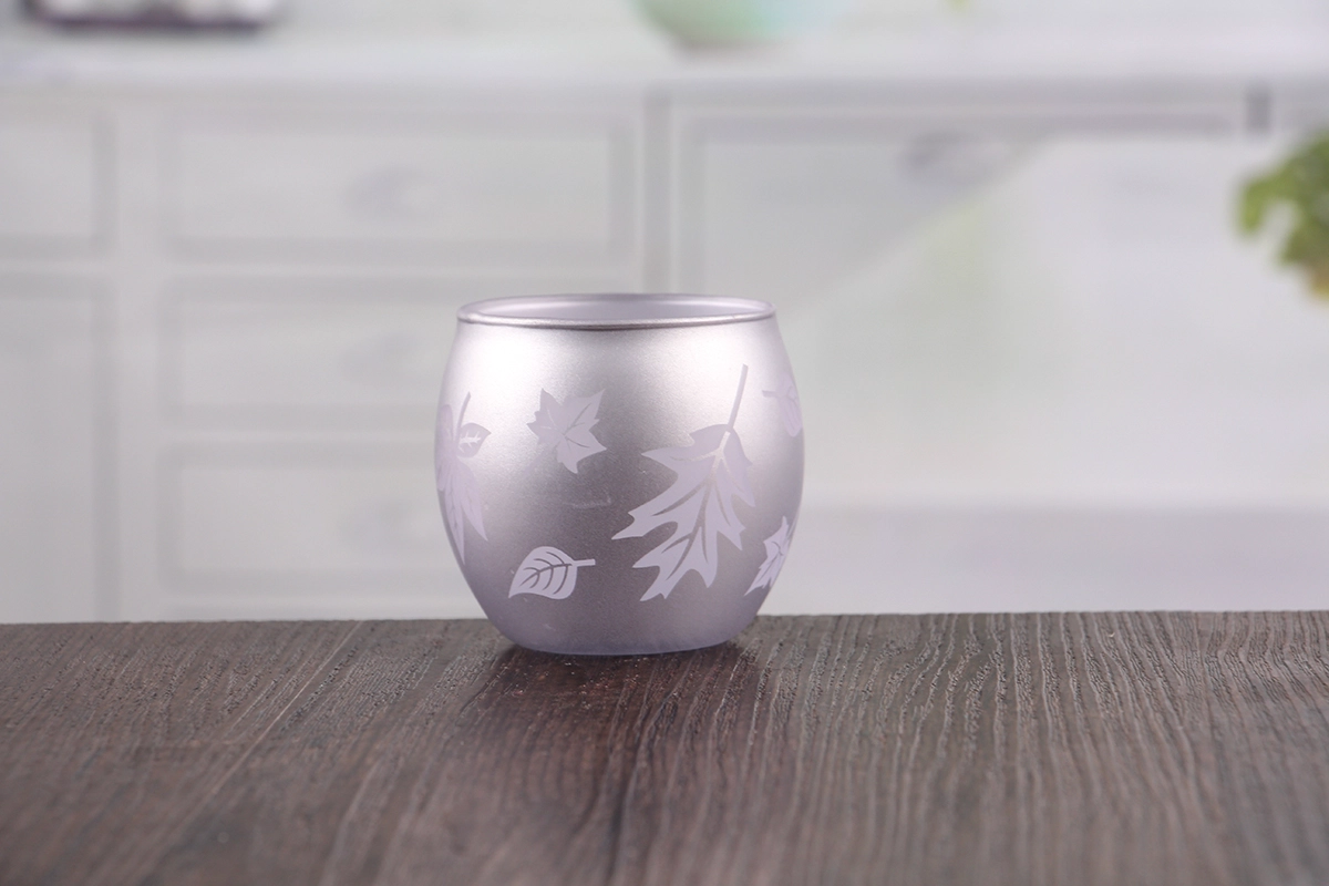 Small glass votive candle holder