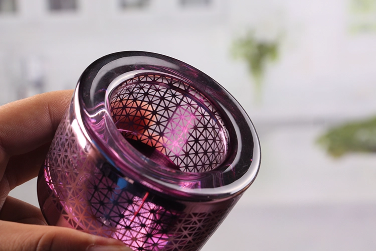 Purple thick candle holders