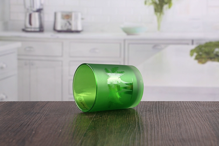 Small green candle holders