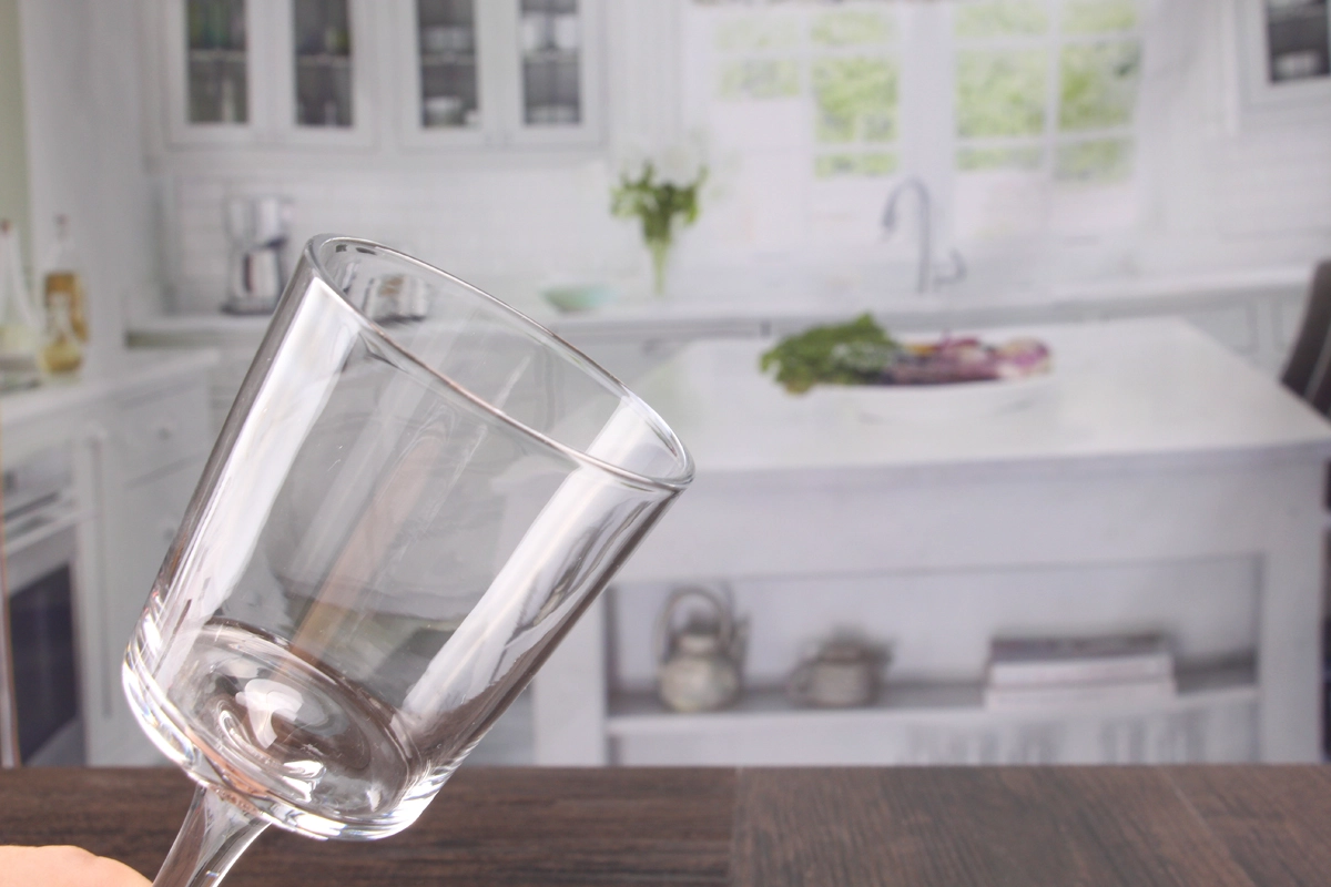 Glass goblet candle holders