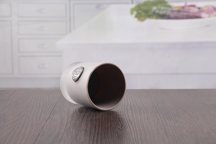 Gray candle holders