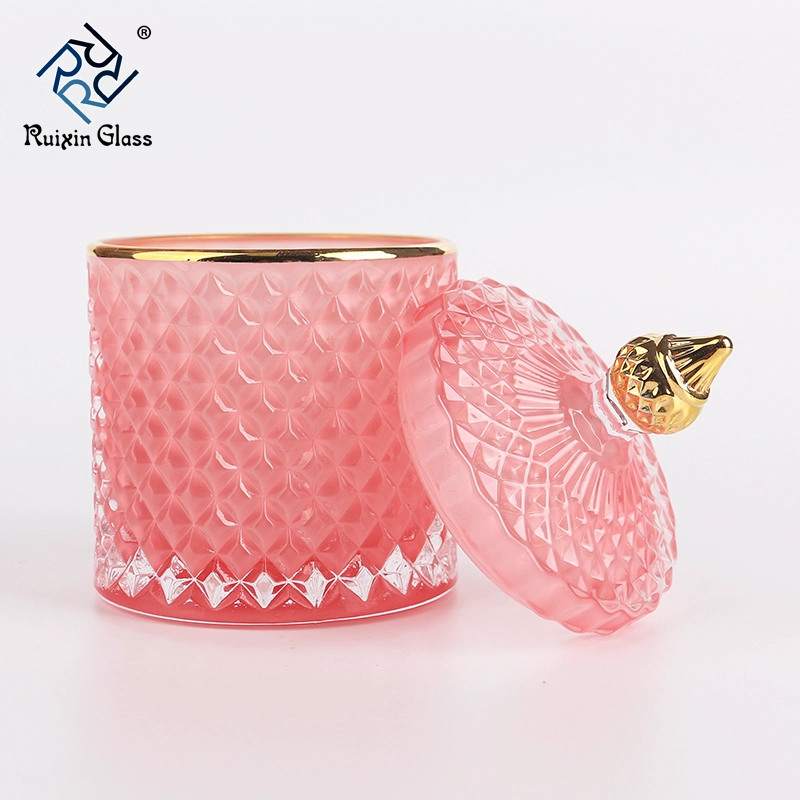 Ceramic candle holder with lid