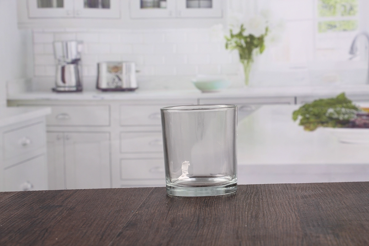 Clear glass candle holders