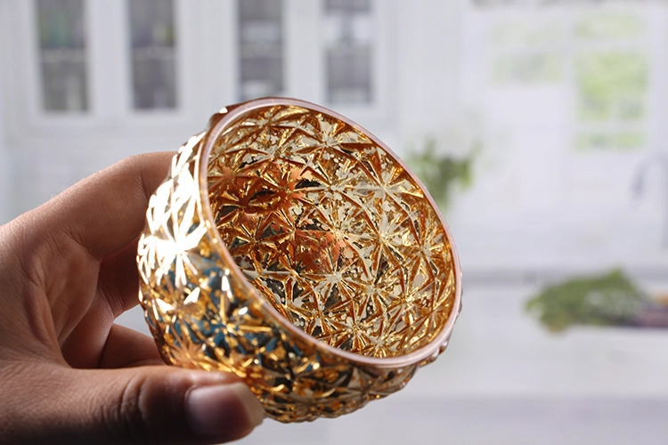 Golden candle holders