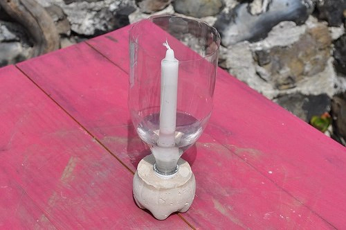 make candle holders out of flammable material