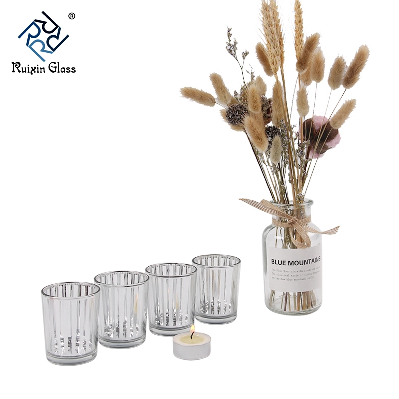 CD017 New Fashion Custom Logo Glass Tea Light Candle Holder Supplier From China