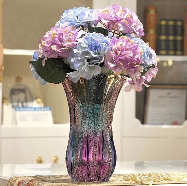 31cm  tall colored home decorate glass vase wholesale