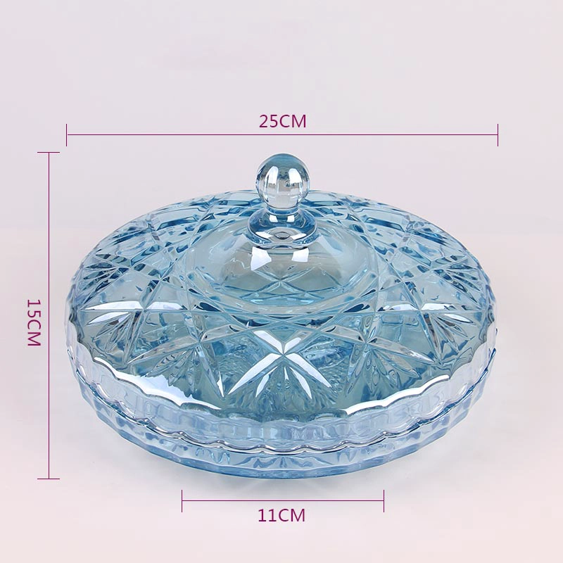 High quality colored dry fruit plate with compartment wholesale