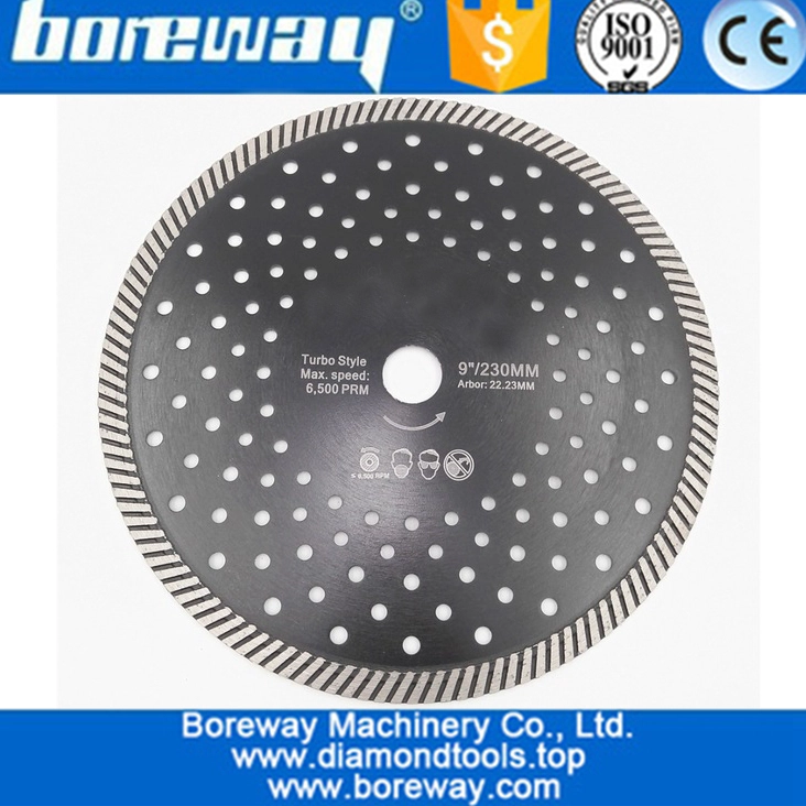 Hot pressed diamond saw blade turbo blade
