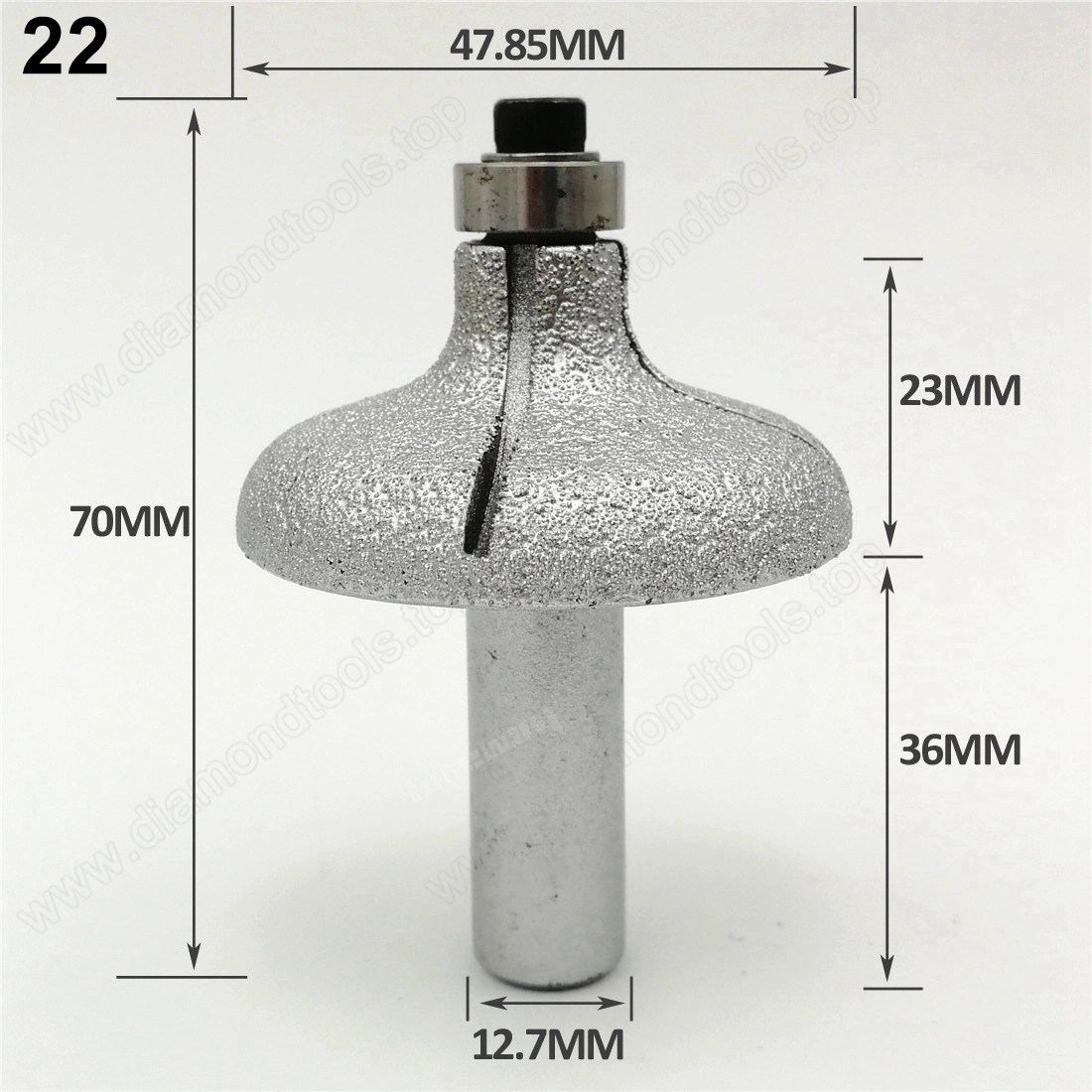 Vacuum Brazed Diamond Router Bits for Granite Marble Router Cutter with 1/2