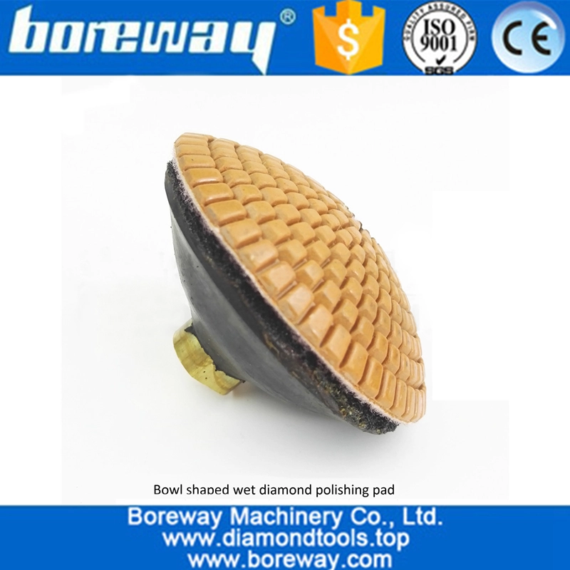 4inch convex wet diamond polishing pads with backer 02