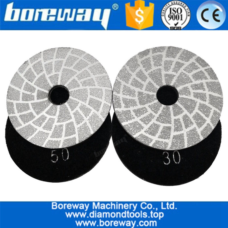 4inch 100mm Vacuum Brazed Diamond Grinding Disc Shaping Or Beveling Grinding Pad