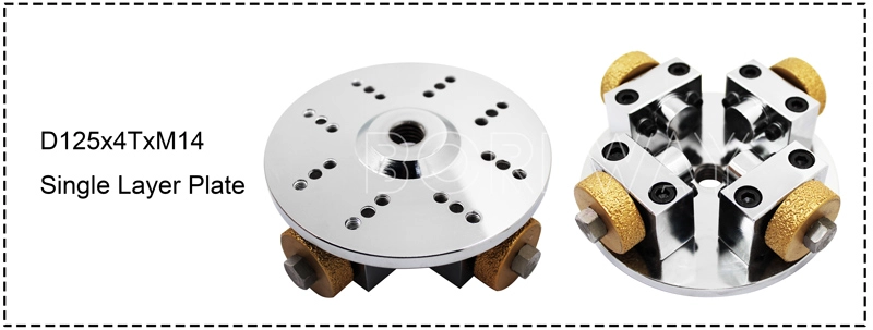 5 inch Double Layer Vacuum Brazing Bush Hammer Plate For Hand Held Machine 414