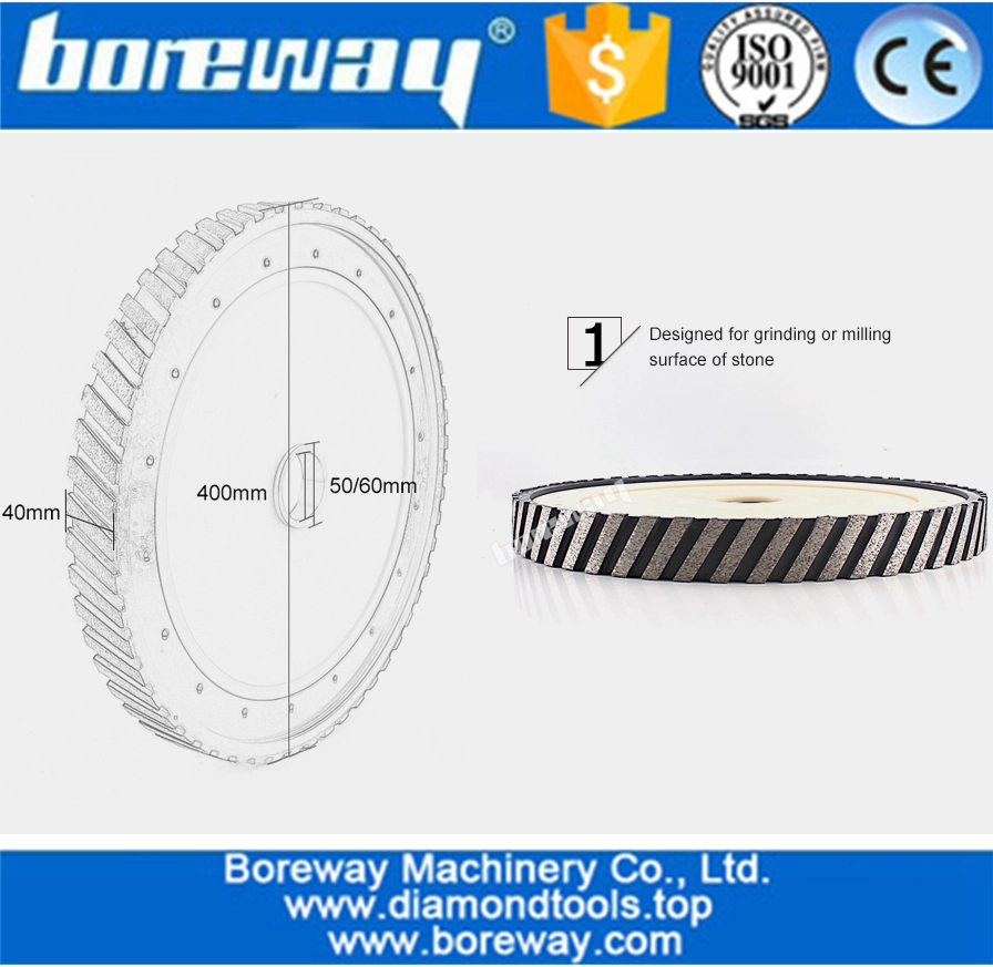 Segment diamond silent core milling wheels
