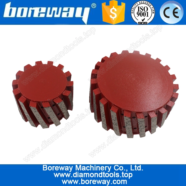 Supply D50*35T*M14 segmented diamond zero tolerance drum grinding wheels for stone