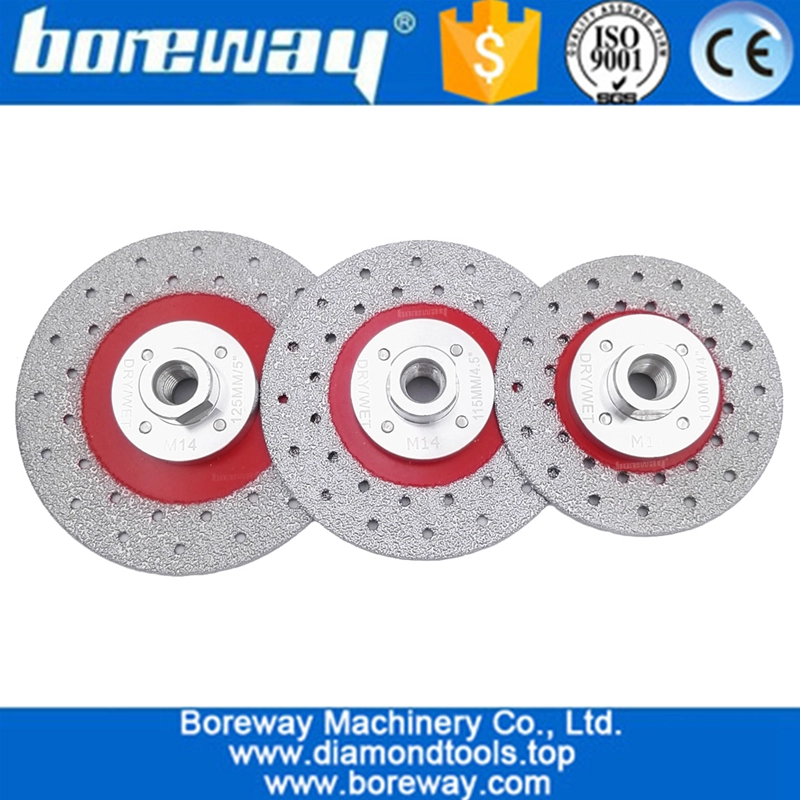 High quality Double Sided Vacuum Brazed diamond grinding cup wheel with M14 Thread