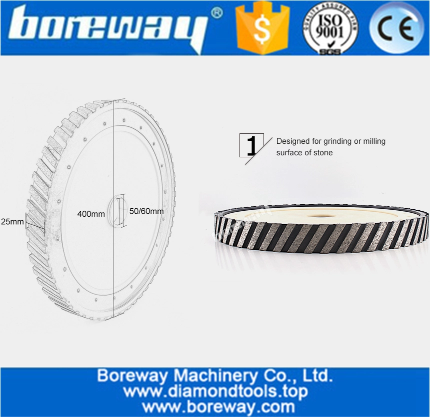 diamond silent core milling wheel for grinding granite and marble