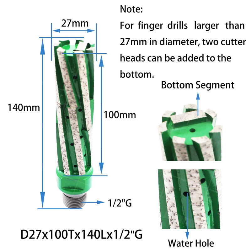 D27 Diamond Milling Cutter With Bottom Segment