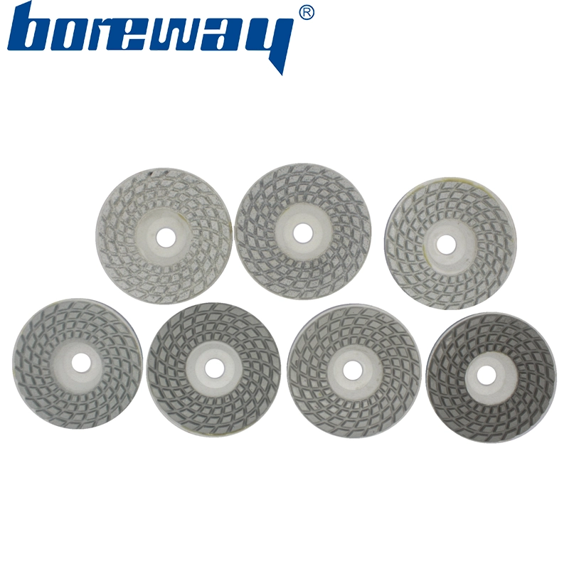 4inch 100mm 7 steps plastic backer diamond polishing pads