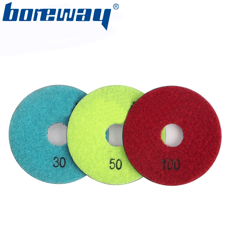 3inch Vacuum Brazed Polishing Pad Fast Polishing Grinding For Granite Marble Concrete