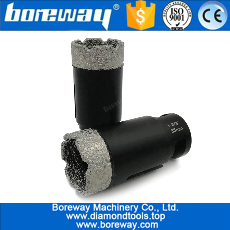 Vacuum Brazed Diamond Core Drill Bits, Dry Drilling Bits with 5/8-11 Connection
