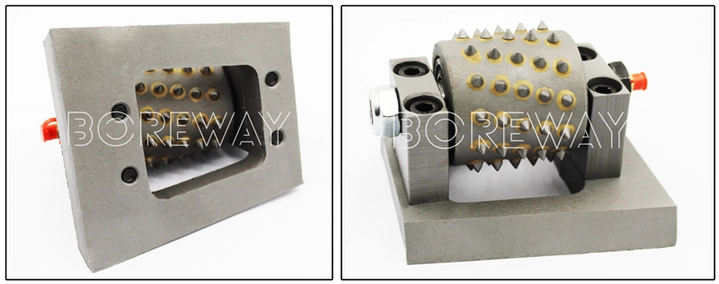 Horseshoe type 60sbush hammer block