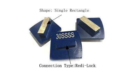 Single Rectangle Shape Segment Diamond Grinding Wing