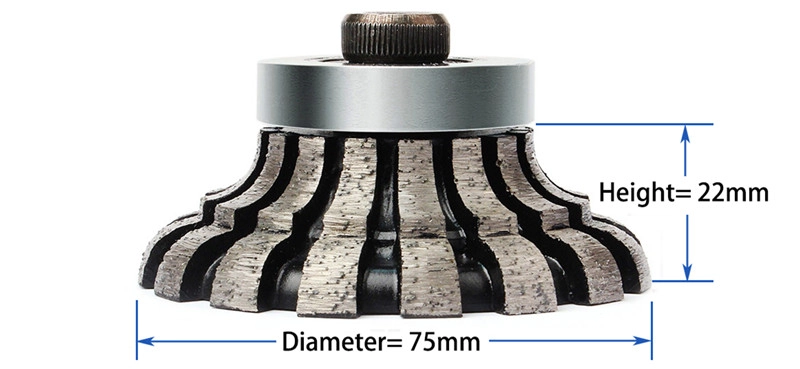 Diamond router bit for granite marble