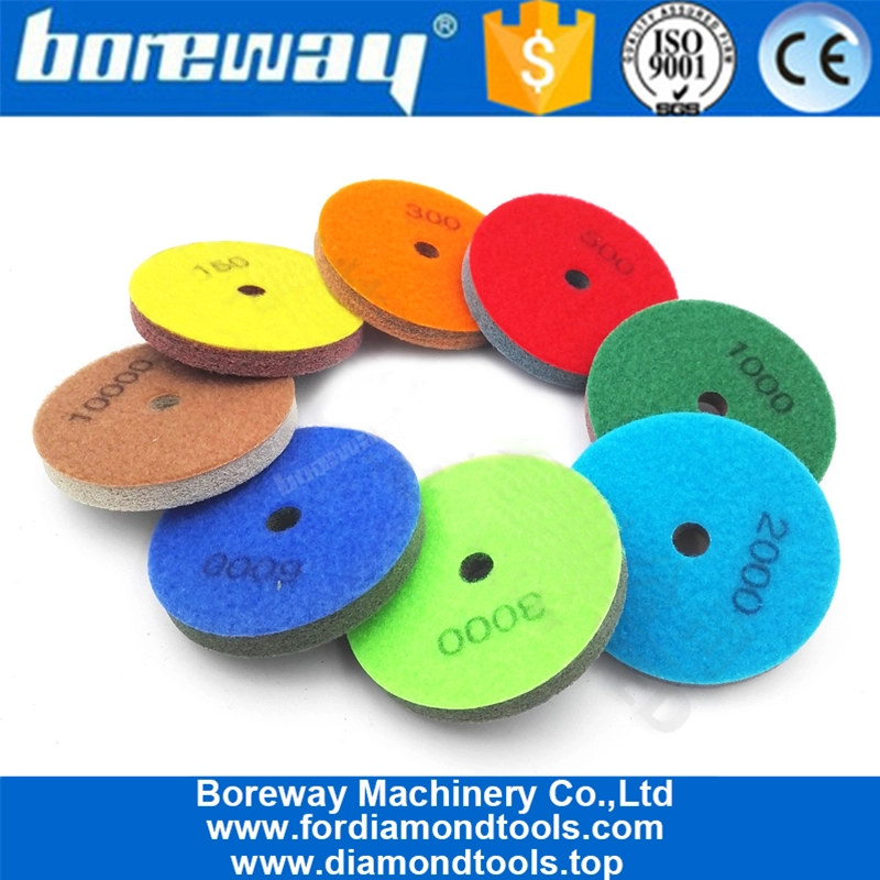 4inch 100MM Sponge Diamond Polishing Pads for granite marble artificial Stone 1