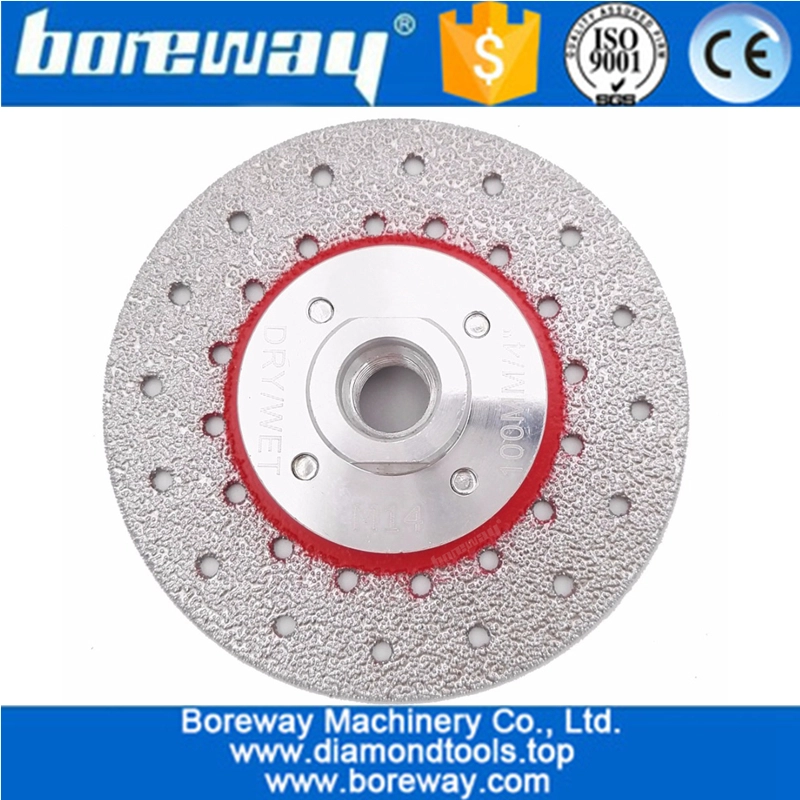 High quality Double Sided Vacuum Brazed diamond grinding cup wheel with M14 Thread