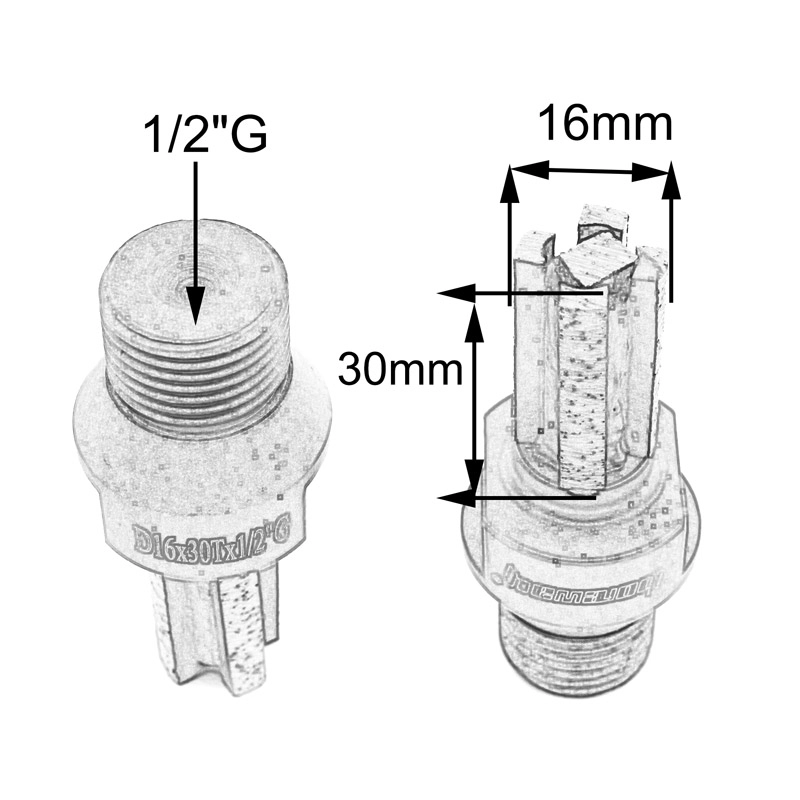 Diamond Wet Use Finger Bit For Marble Slab