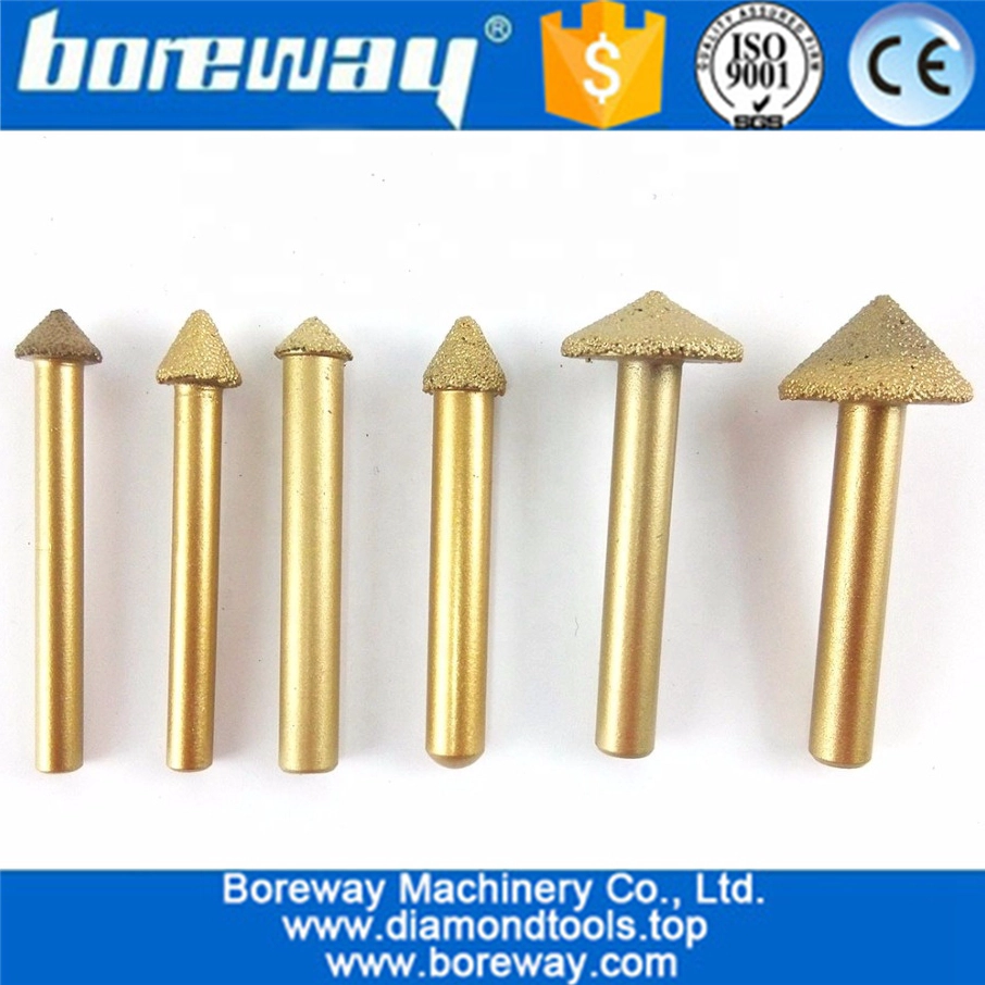 3D Vaccum Brazed Diamond engraving bits, big mushroom