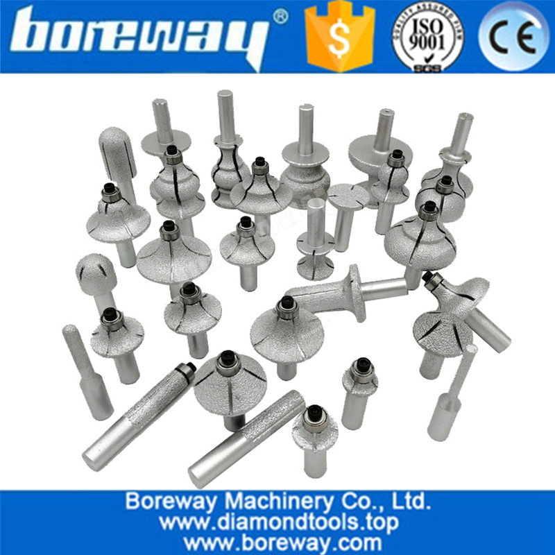 Vacuum Brazed Diamond Router Bits for Granite Marble Router Cutter with 1/2