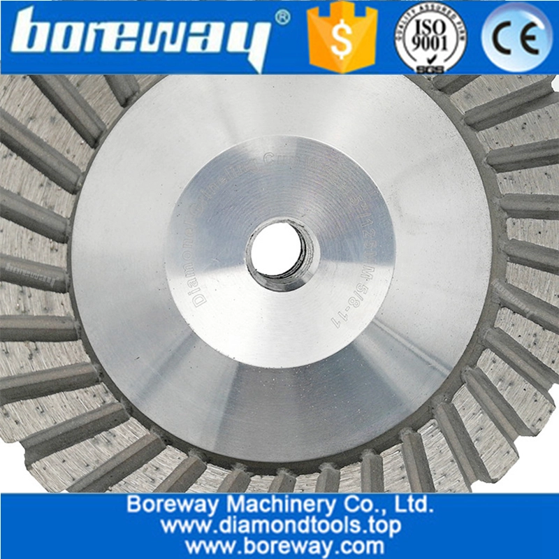 Aluminum Based Diamond Turbo Grinding Wheel M14 or 5/8-11 Thread diamond grinding cup wheel