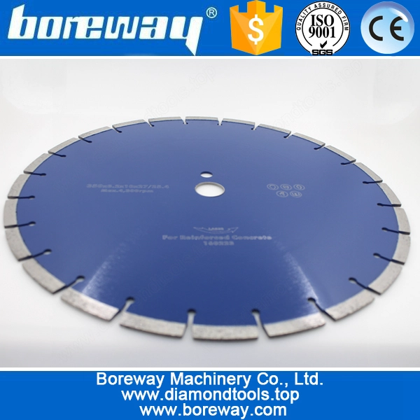 D350x3.2x10x27(25.4mm) Diamond Cutter Saw Blade For Reinforced Concrete