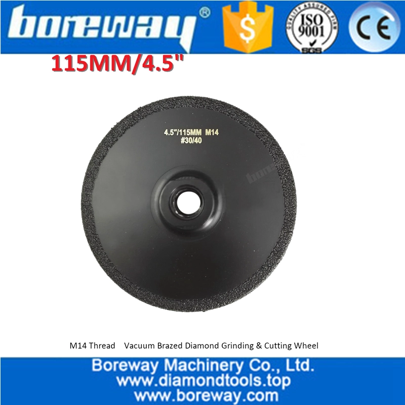 Vacuum Brazed diamond flat grinding wheel supply diamond grinding cup wheels