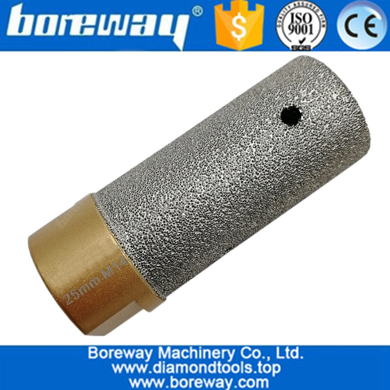 Vacuum Brazed Stone CNC Diamond Finger Bits with M14 Threaded, Diamond Drilling Finger Milling Bit