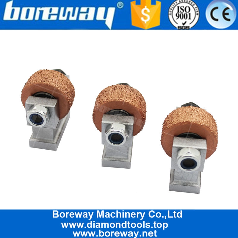 China Vacuum Brazed Rotary Bush Hammer Roller U Support 11