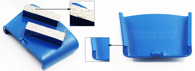 HTC Floor Pad Diamond Grinding Shoes With Two Rectangle Shape Segments manufacturer