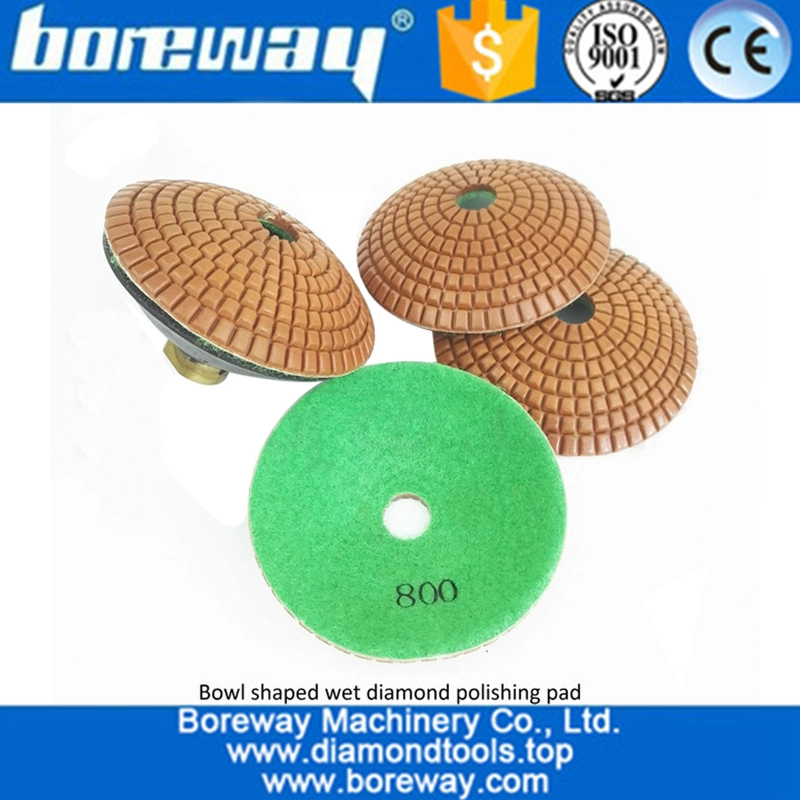 bowl shaped sanding disc with rubber backer M14 thread for granite marble tile