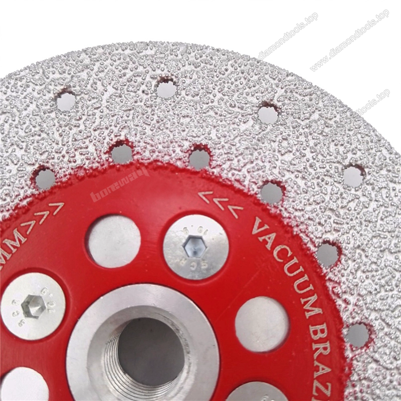High quality Double Sided Vacuum Brazed diamond grinding cup wheel with M14 Thread