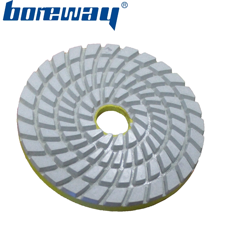 4inch 100mm 7 steps white sprial type foam polishing pads