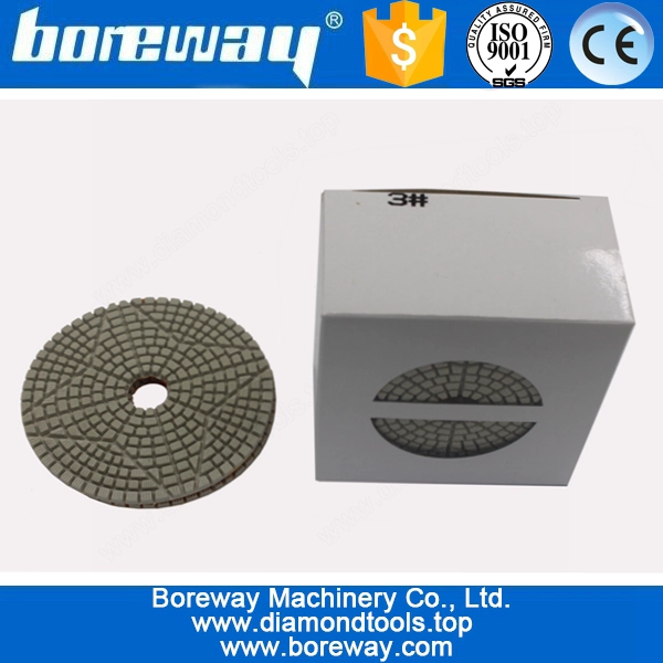 4 Inch 3 Step Wet Use Diamond Polishing Pad
