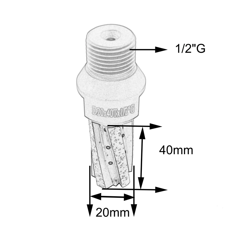 Diamond Finger Drill CNC Bit With Bottom Segment