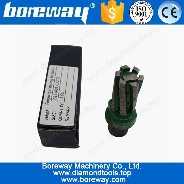 Diamond CNC Finger Cutting Tools For Kitchen Slab D22*40T*1/2